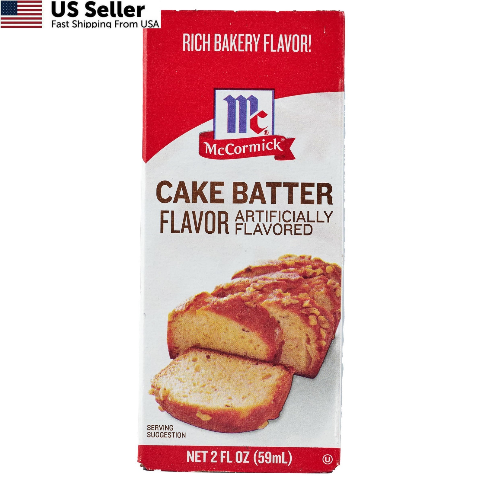 Cake Batter Flavor Extract Baking Ingredient 2 fl oz Bottle USA