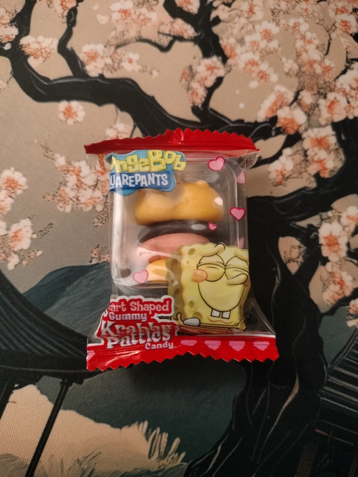 2012 SpongeBob Gummy Krabby Patty Heart Valentines Day Rare Sealed