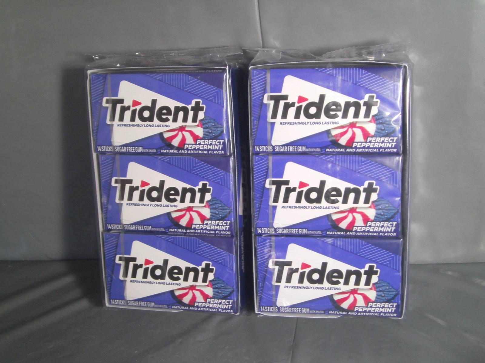 (2) Trident Perfect Peppermint Sugar Free Gum 12 Packs of 14 Pieces (Free Ship)
