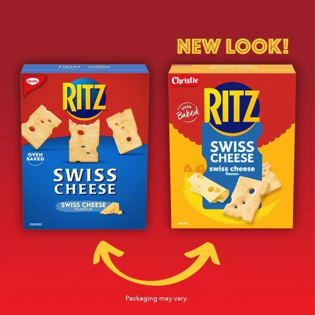4 Boxes of Christie Ritz Swiss Cheese Crackers 180g/6.34 oz Each