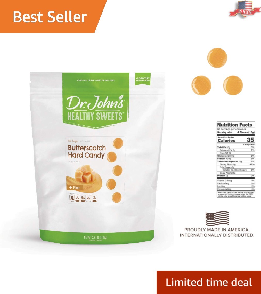 Indulge Guilt-Free with Dr. John’s Sugar-Free Candy – 10g Fiber, Low Calorie