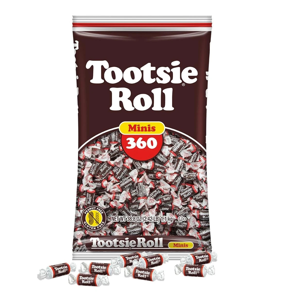 Tootsie Roll Minis– Chewy Chocolate Candy, 38.8 Ounce (Pack of 1),
