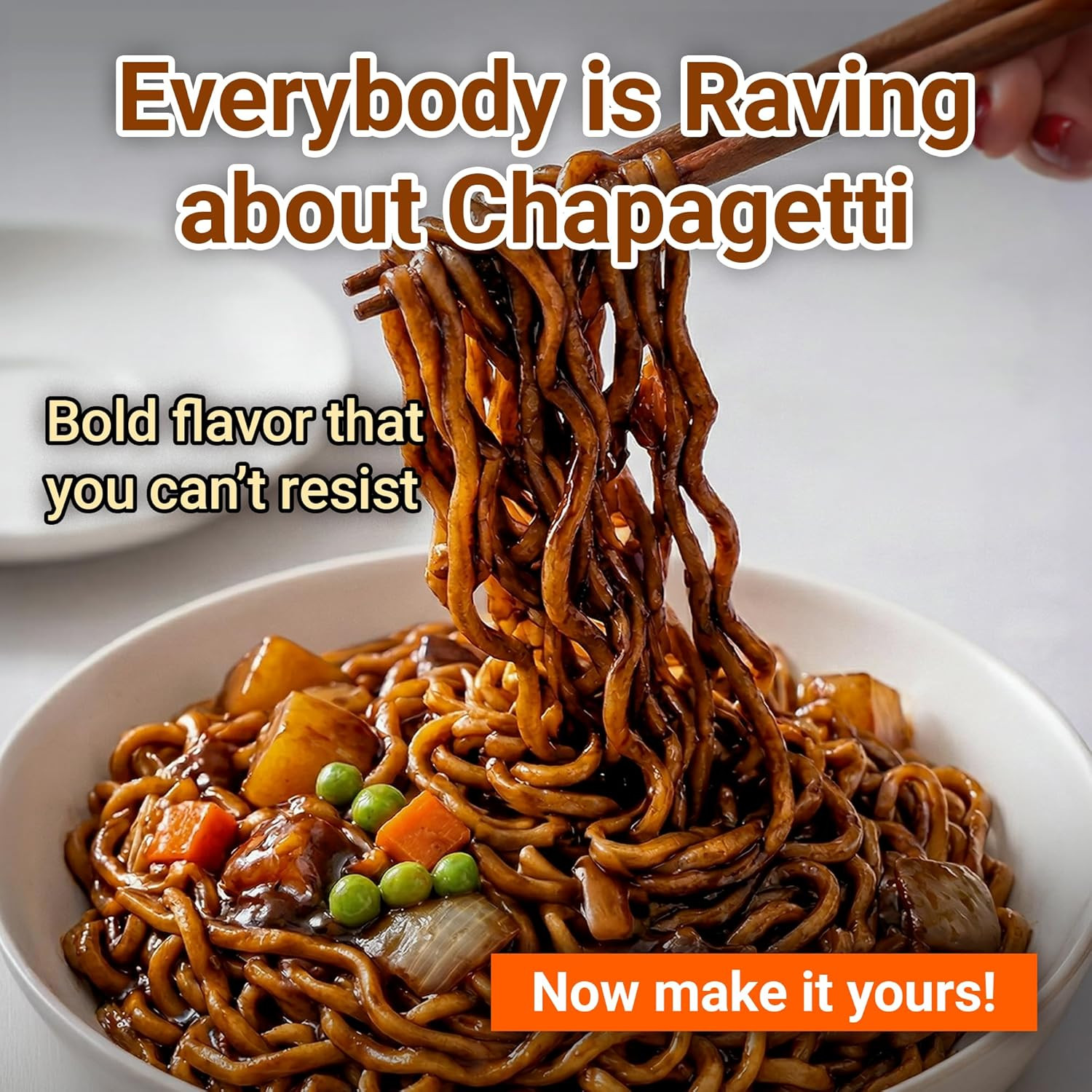 Nongshim Chapagetti Jjajang Noodles, Square Bowl Ramyun Instant Noodles with Sau