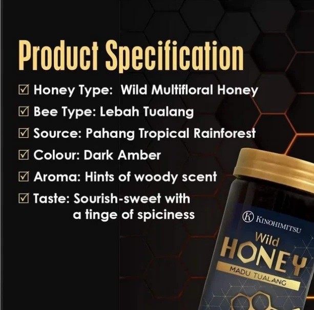 Kinohimitsu Wild Tualang Honey 500g