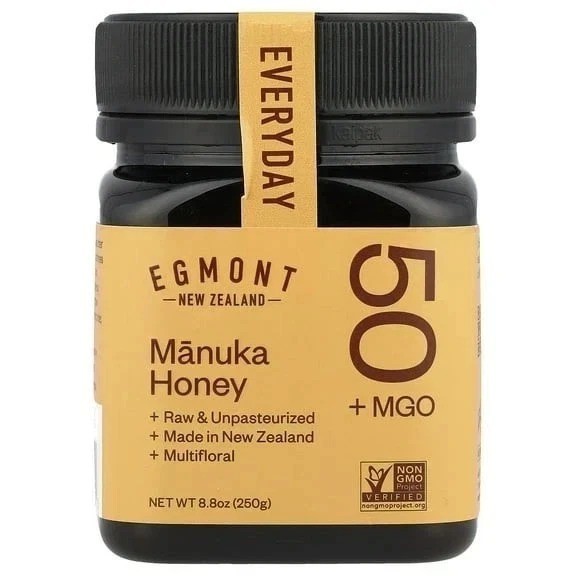 Egmont Raw Manuka Honey MGO 50+ – 100% Pure New Zealand Manuka Honey – Non-GMO
