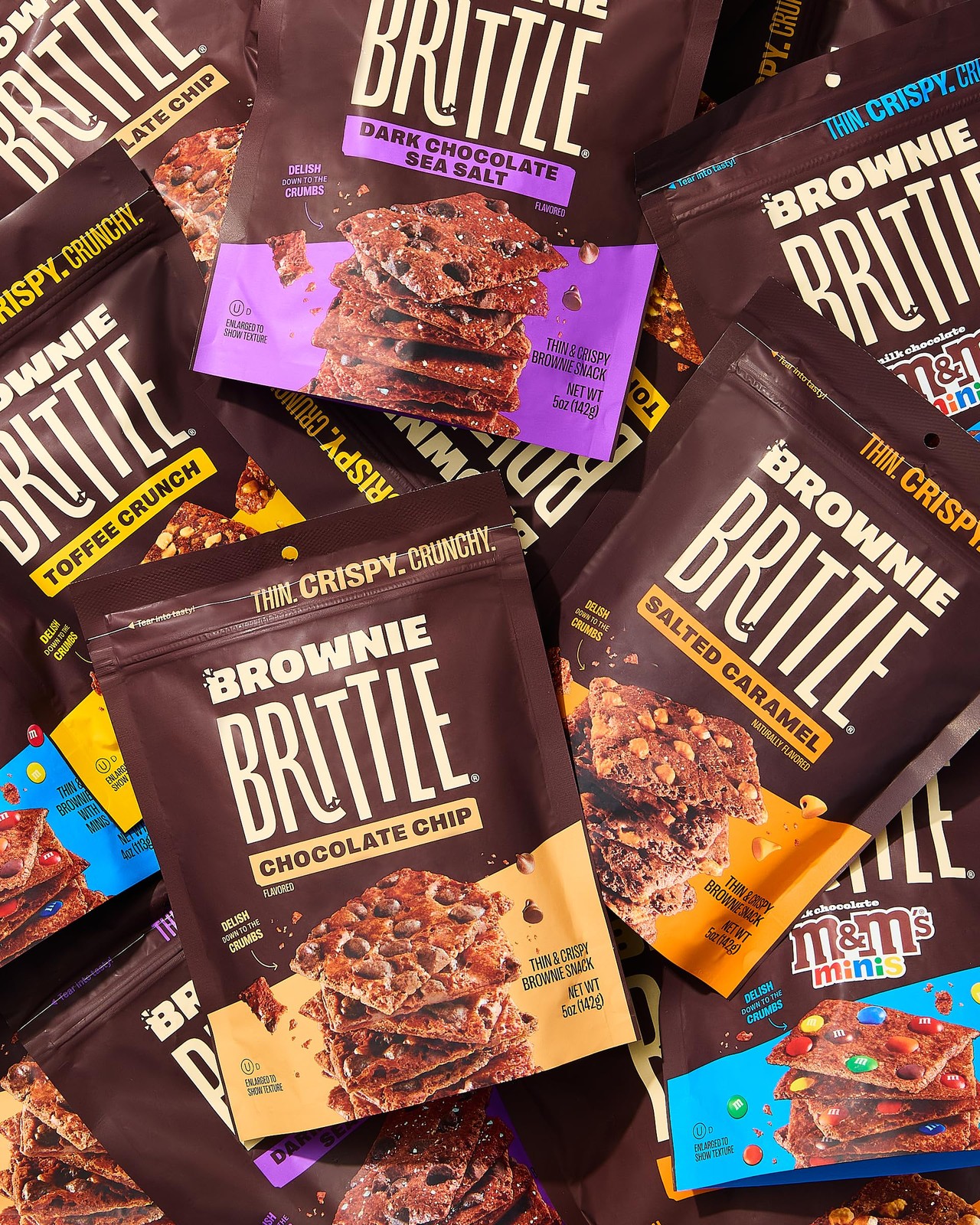 Sheila G’s Brownie Brittle Low Calorie, Thin Sweet Crispy Snack and Treats