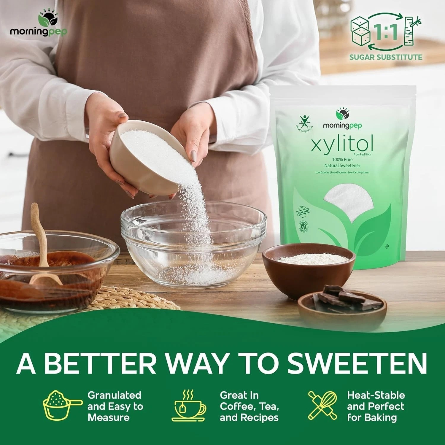 Top Quality Birch Xylitol 5lb Pouch – Keto Diet, Gluten-Free, No Corn Aftertaste