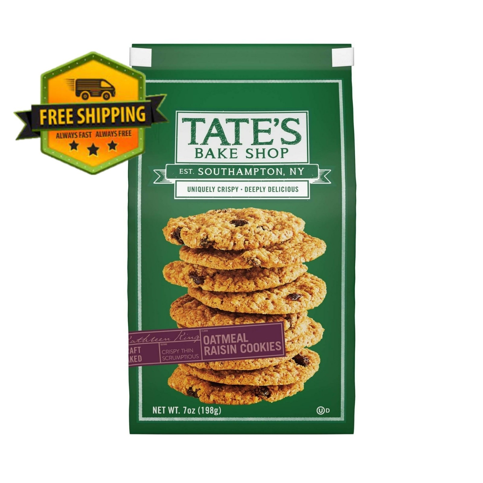 Tate’s Bake Shop Oatmeal Raisin Cookies (7 oz)