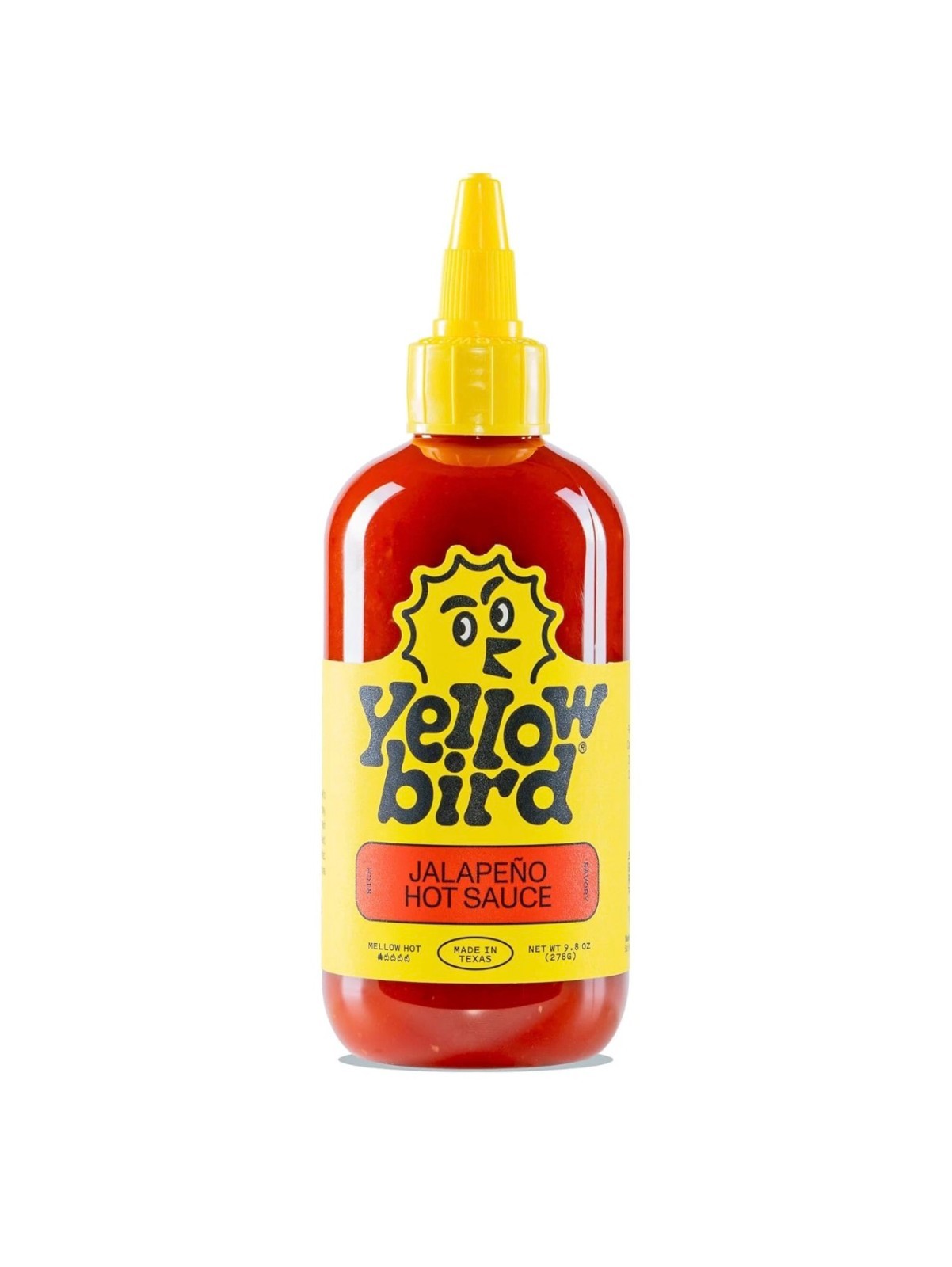Yellowbird Jalapeño Hot Sauce 19.6oz Large Bottle Mild Medium Heat Made in Texas