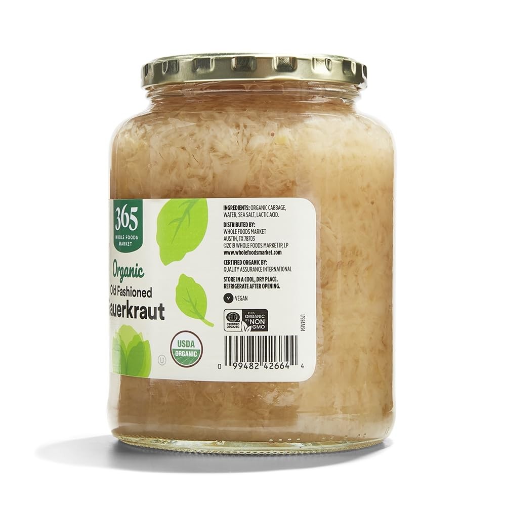 Organic Sauerkraut 32oz Fermented Probiotic Food USA