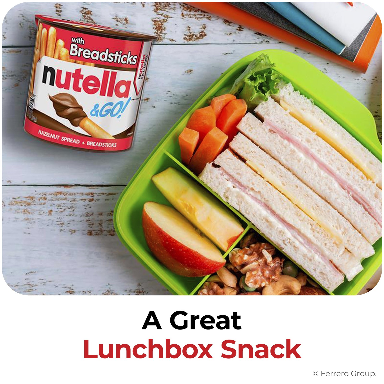 Nutella & GO 4Pack Delicious Hazelnut & Cocoa Spread with Breadsticks, 1.9oz
