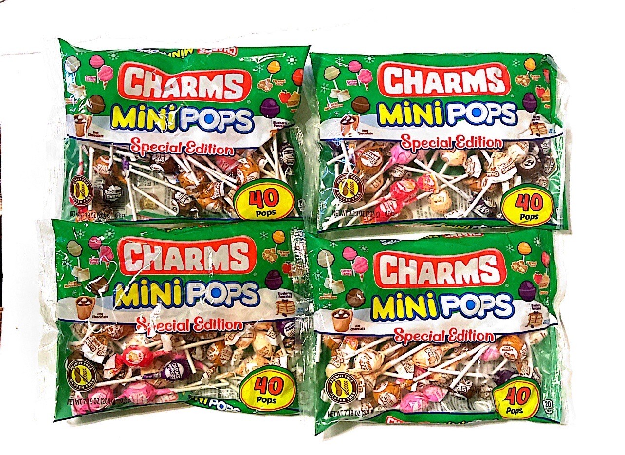 Charms Mini Pops 6 Flavors Special Edition Sucker Gluten Free 160 Ct Exp 9/24
