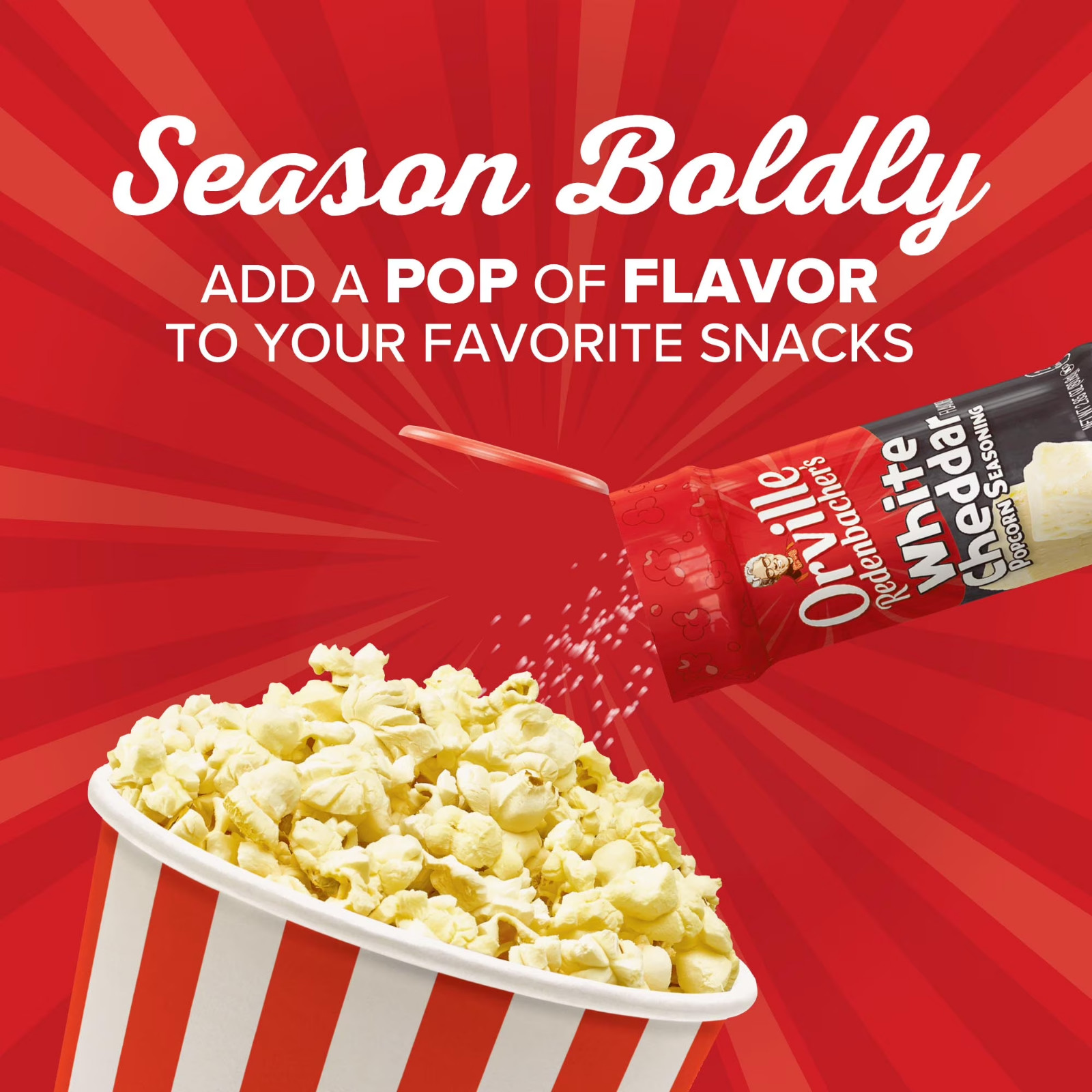(3 pack) Orville Redenbacher’s White Cheddar Flavored Popcorn Seasoning, 2.6 oz.