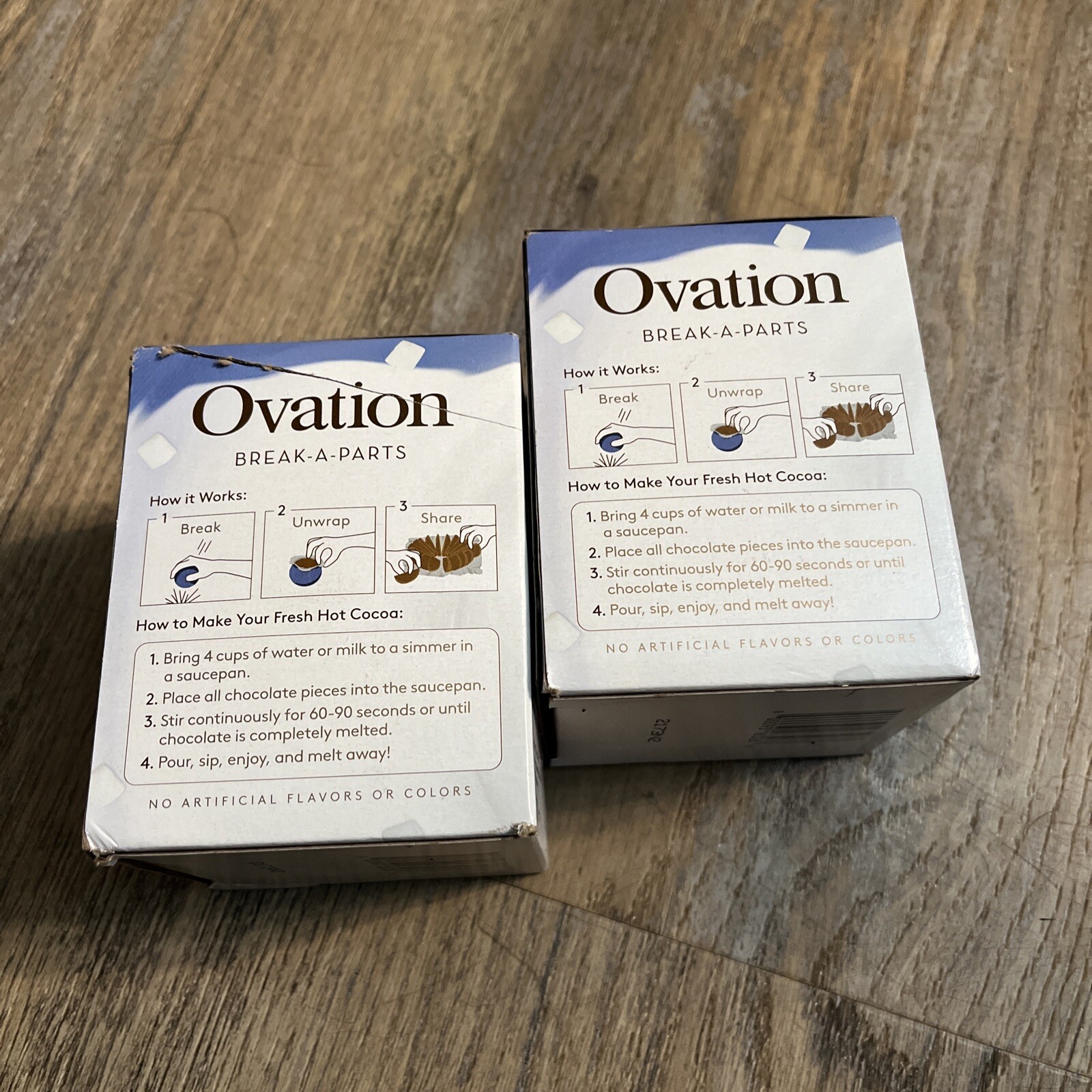 X2 Ovation Hot Cocoa & Marshmallows Break-A-Parts Milk Chocolate 20pcs EA