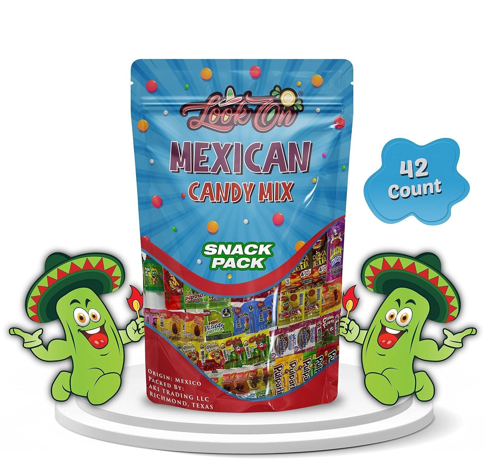 Mexican Candy Assortment – Spicy, Sweet, Sour Treats by LookOn (42 Count)
