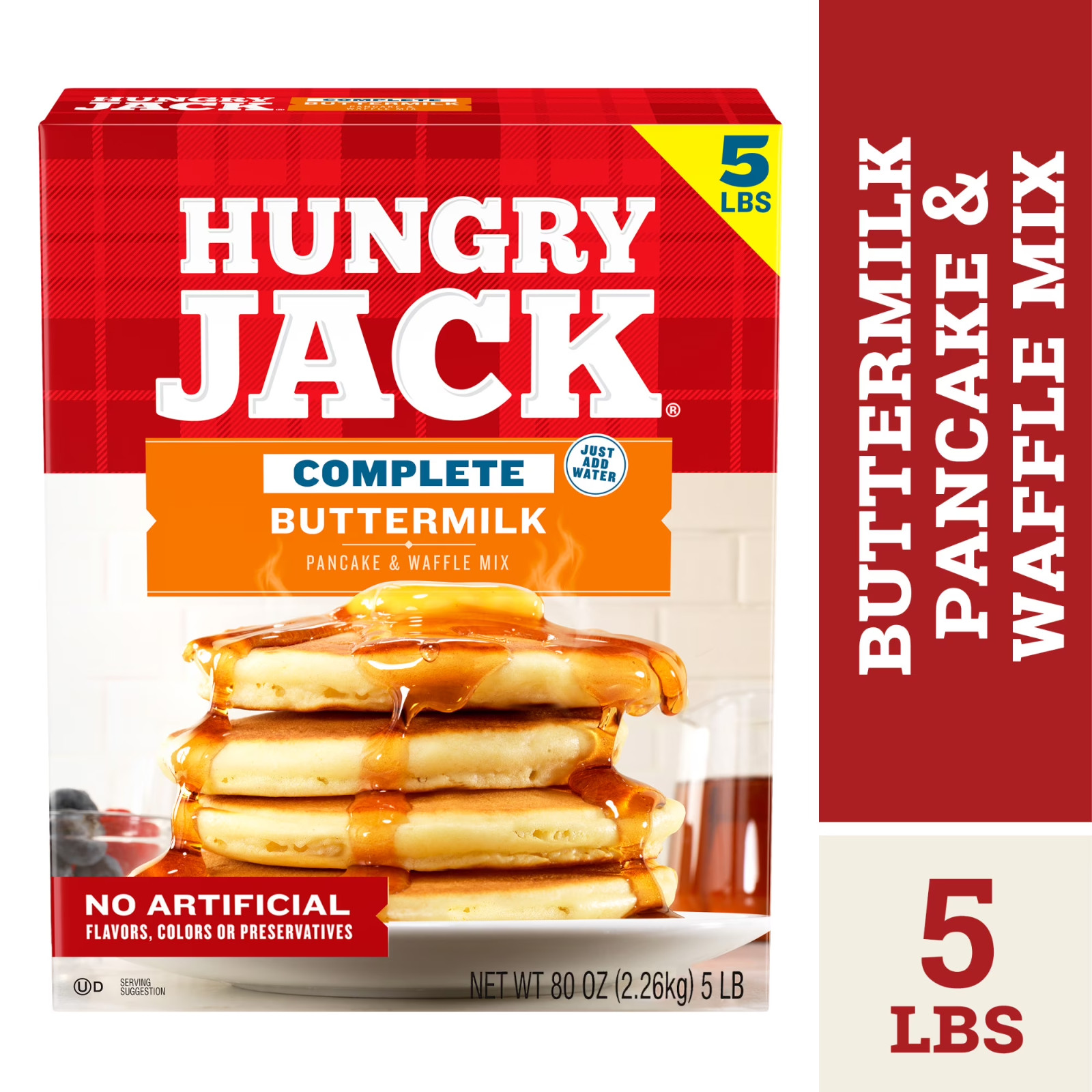 Hungry Jack complete Buttermilk Pancake Mix & waffle Mix 5 Lb Box……..