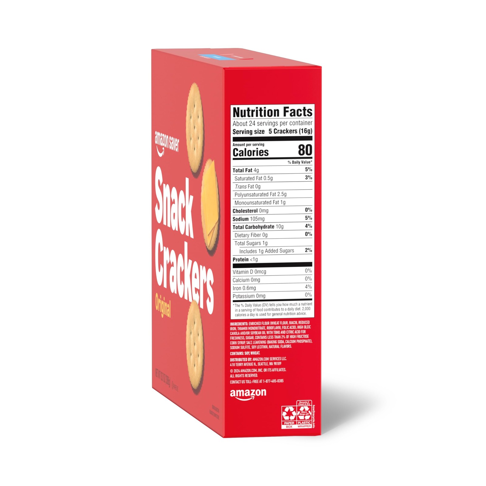 Amazon Saver, Original Snack Crackers, 13.7 Oz 1 Count (Pack of 1)