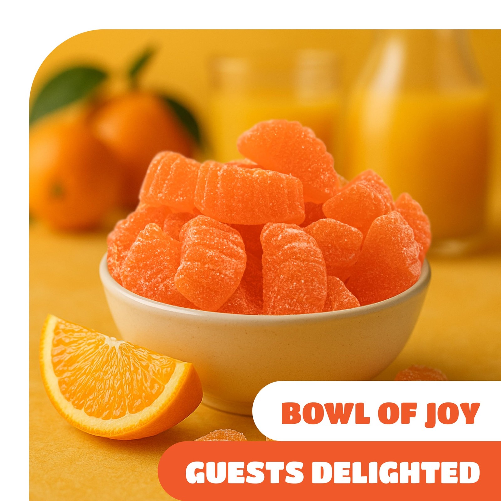 Orange Slices Jelly Candy – 1 Pound Pack (35 Count) – Jelly Candy – Naturally…