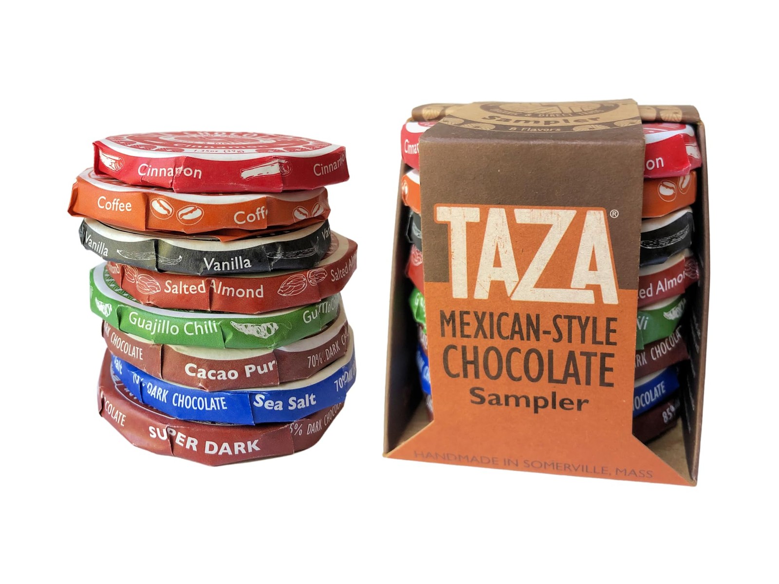 Taza Chocolate Organic Mexicano Disc Stone Ground, Variety Pack, 1.35 Ounce 8…