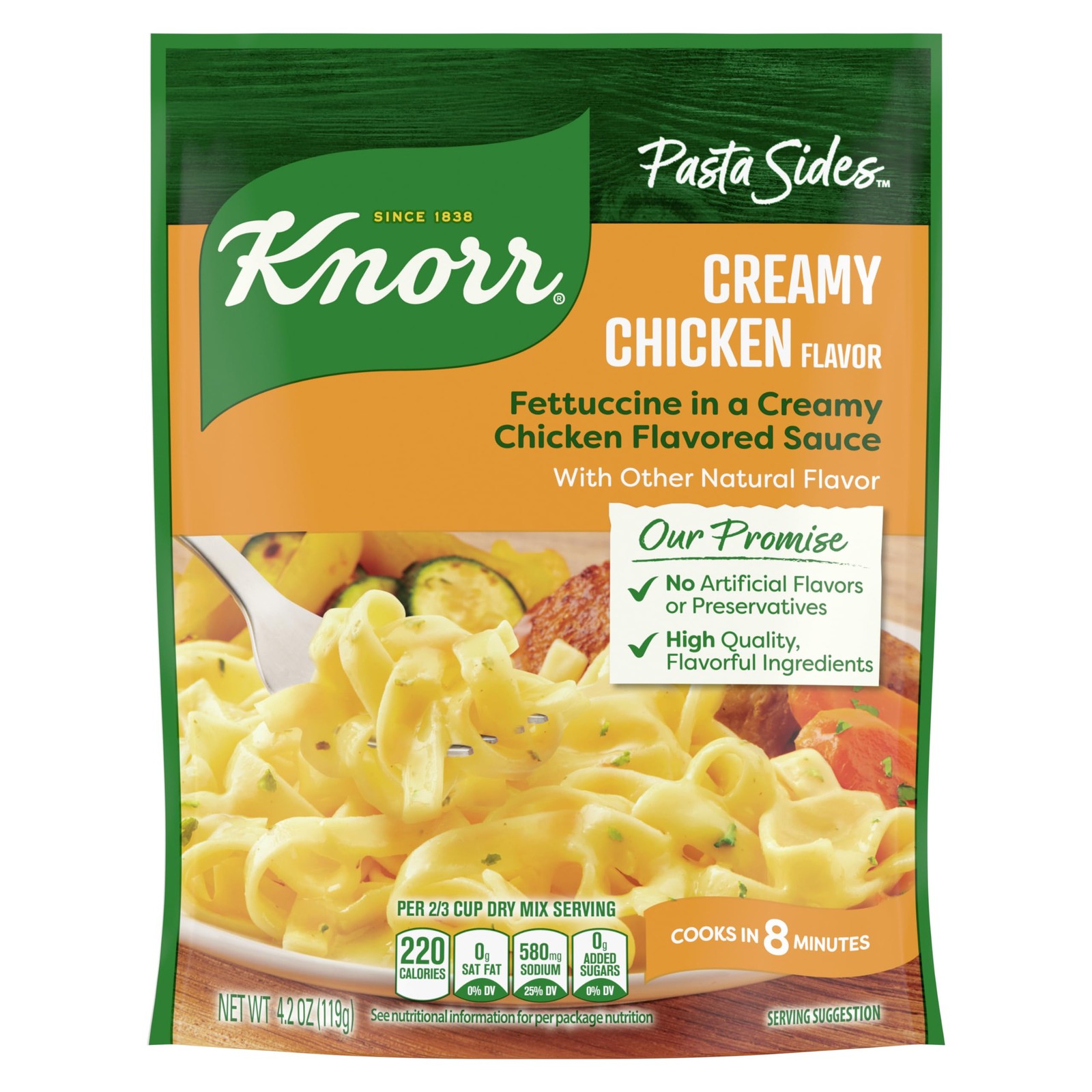 Knorr Pasta Sides Creamy Chicken For Delicious Quick 4.2 Ounce (Pack of 1)