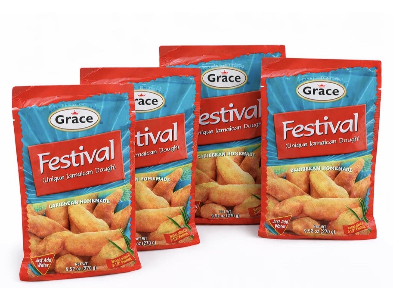 Grace Festival Jamaican Dough Mix 9.52 oz 4 Pack Caribbean Fry Bread