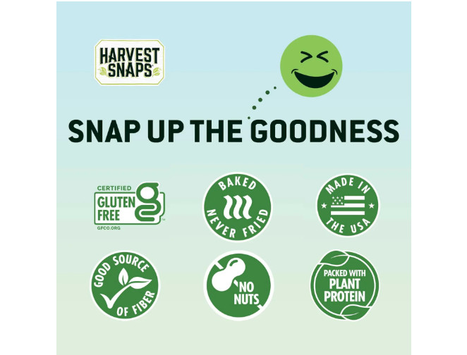 (6 PACK) HARVEST SNAPS WHITE CHEDDAR VEGGIE CHIPS