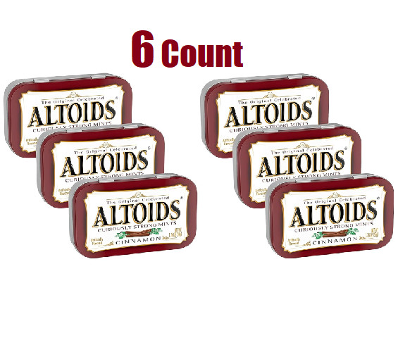ALTOIDS Cinnamon Mints – 1.76 oz Tins (6 Packs)