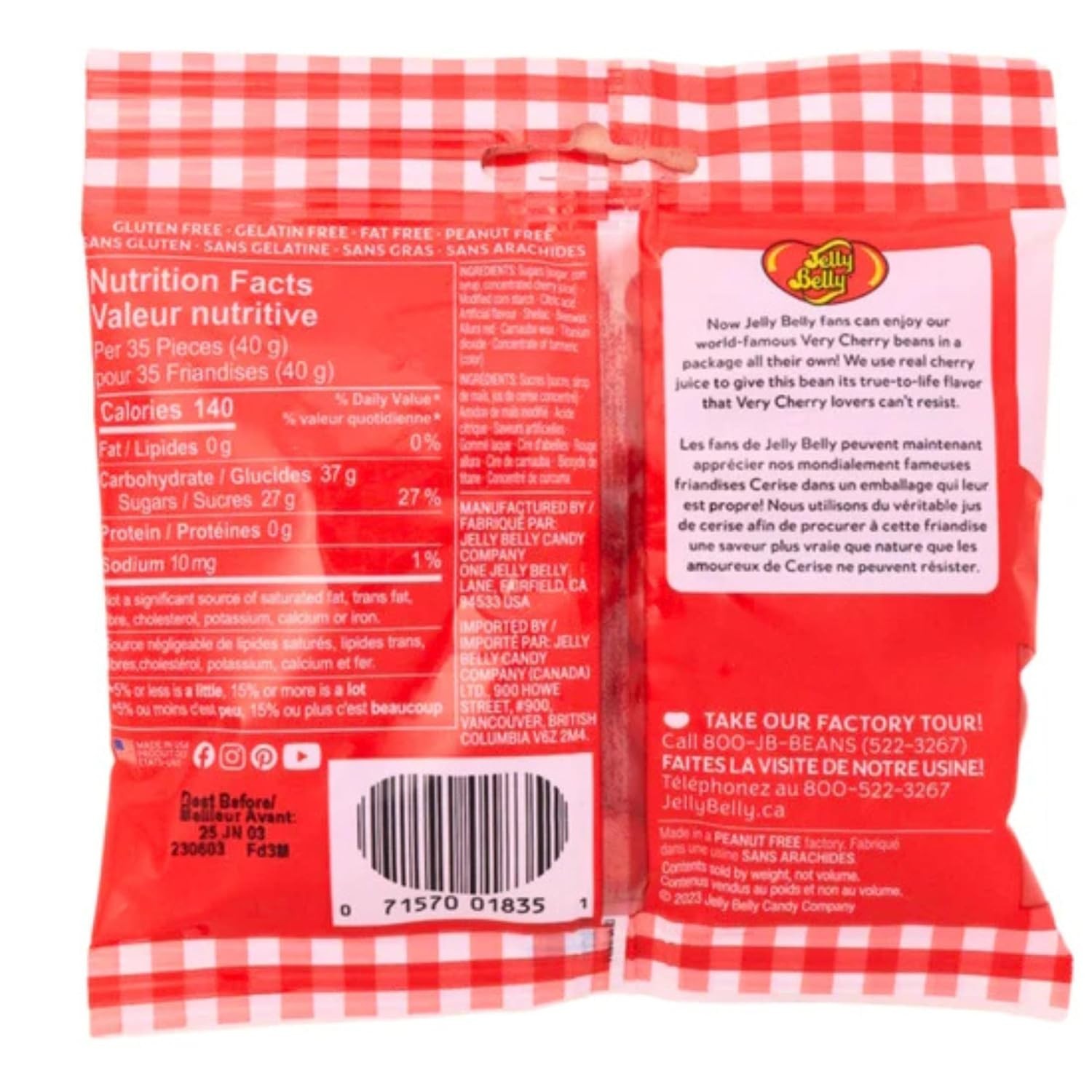 Bursting with Flavor: Very Cherry Gluten-Free Jelly Beans 3 Pack – 10.5 Ounce