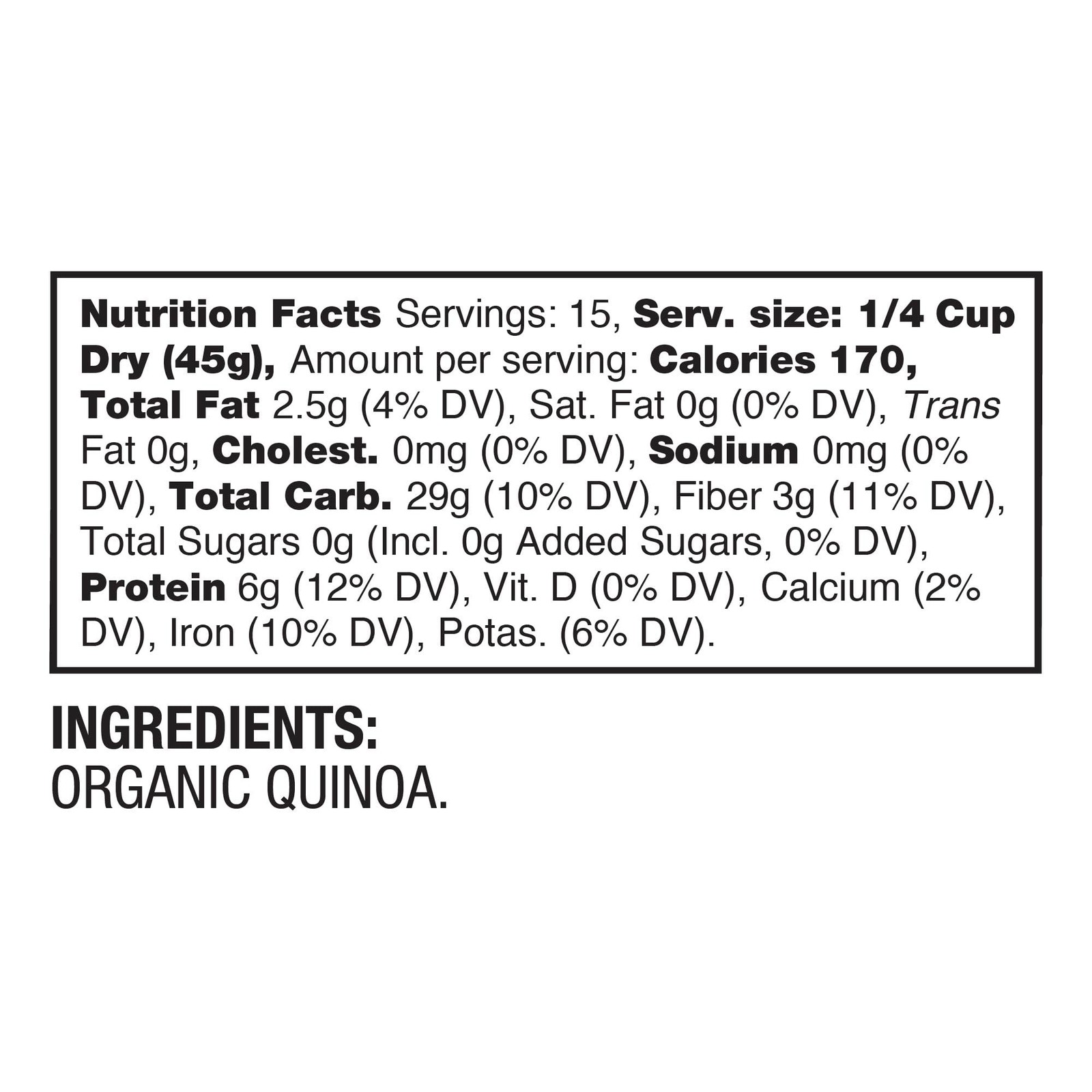 BetterBody Foods Organic Quinoa, Vegan, Gluten Free, Low Glycemic 24 Ounce