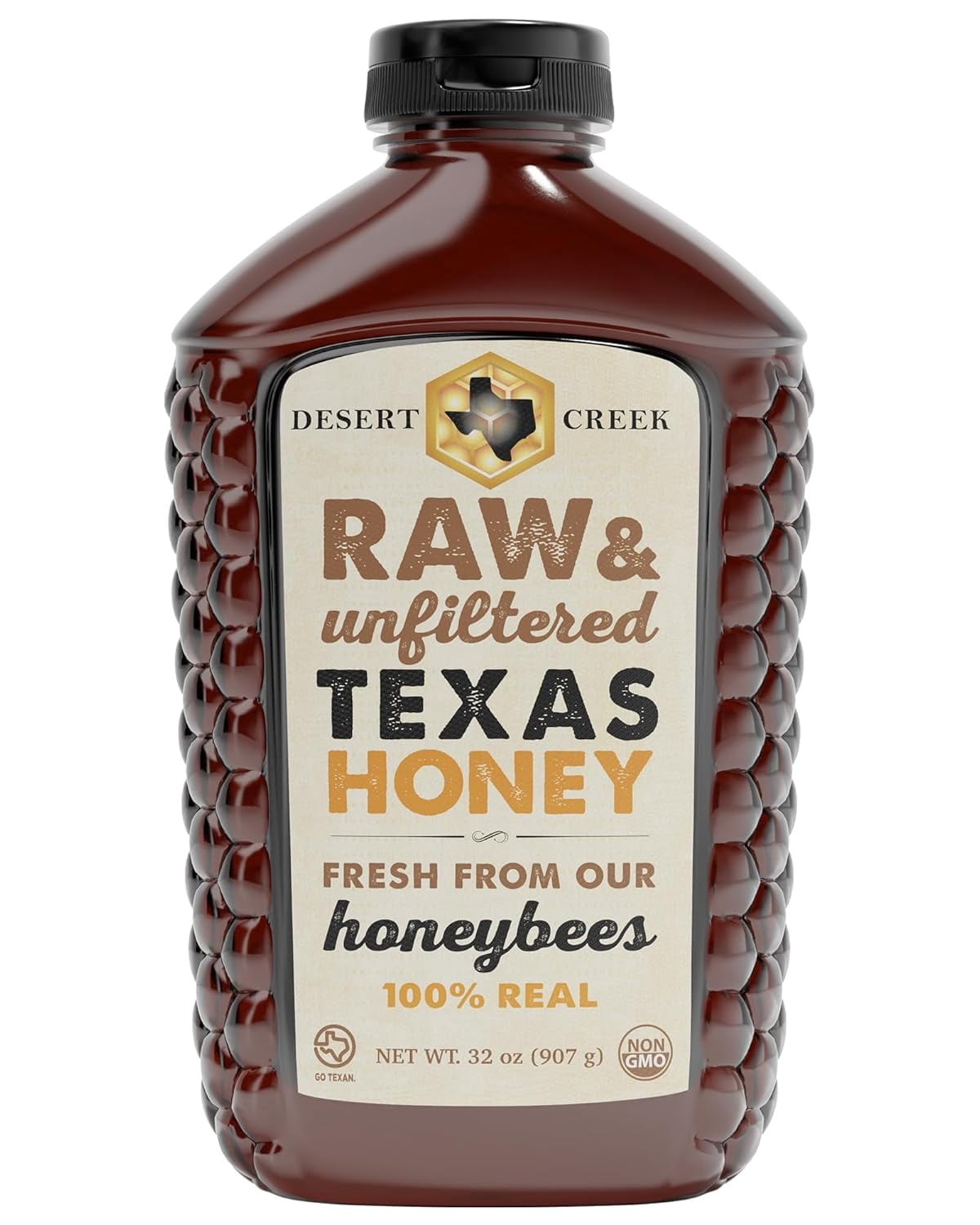 Desert Creek Honey – 100% Unfiltered, Pure, Raw Honey from Texas – Natural Sugar