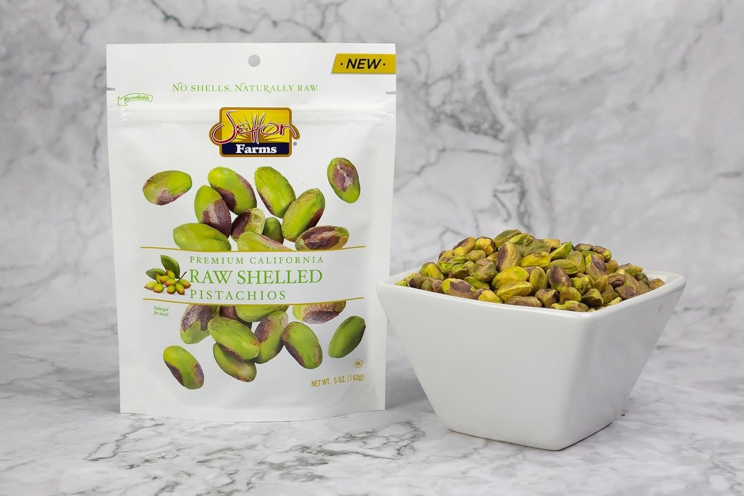 Naturally Raw Shelled Pistachios 20 oz Value Bag, No Shell Pistachios, Non-GM…
