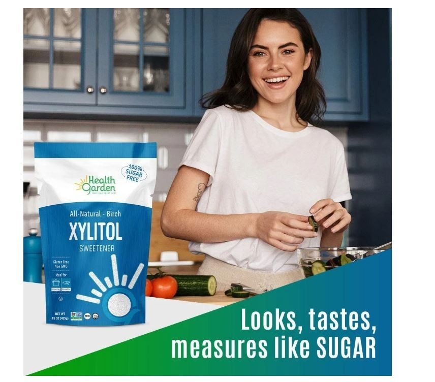 Health Garden Real Birch Xylitol All Natural Sweetener, 1.0 LB…..