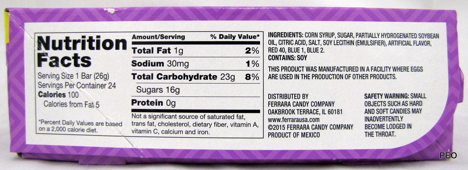 Now and Later Grape Candy Taffy 24 count 6 piece bars Chewy Bulk Candies