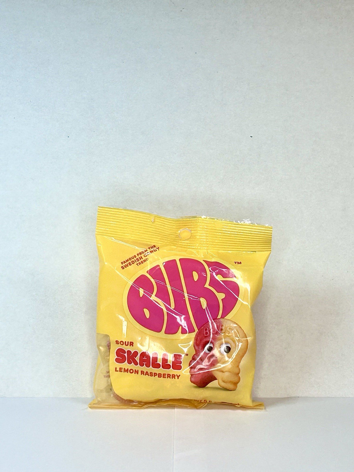 Bubs Sour Skulls Lemon Raspberry Flavor 5.5oz Bag Authentic Swedish Candy
