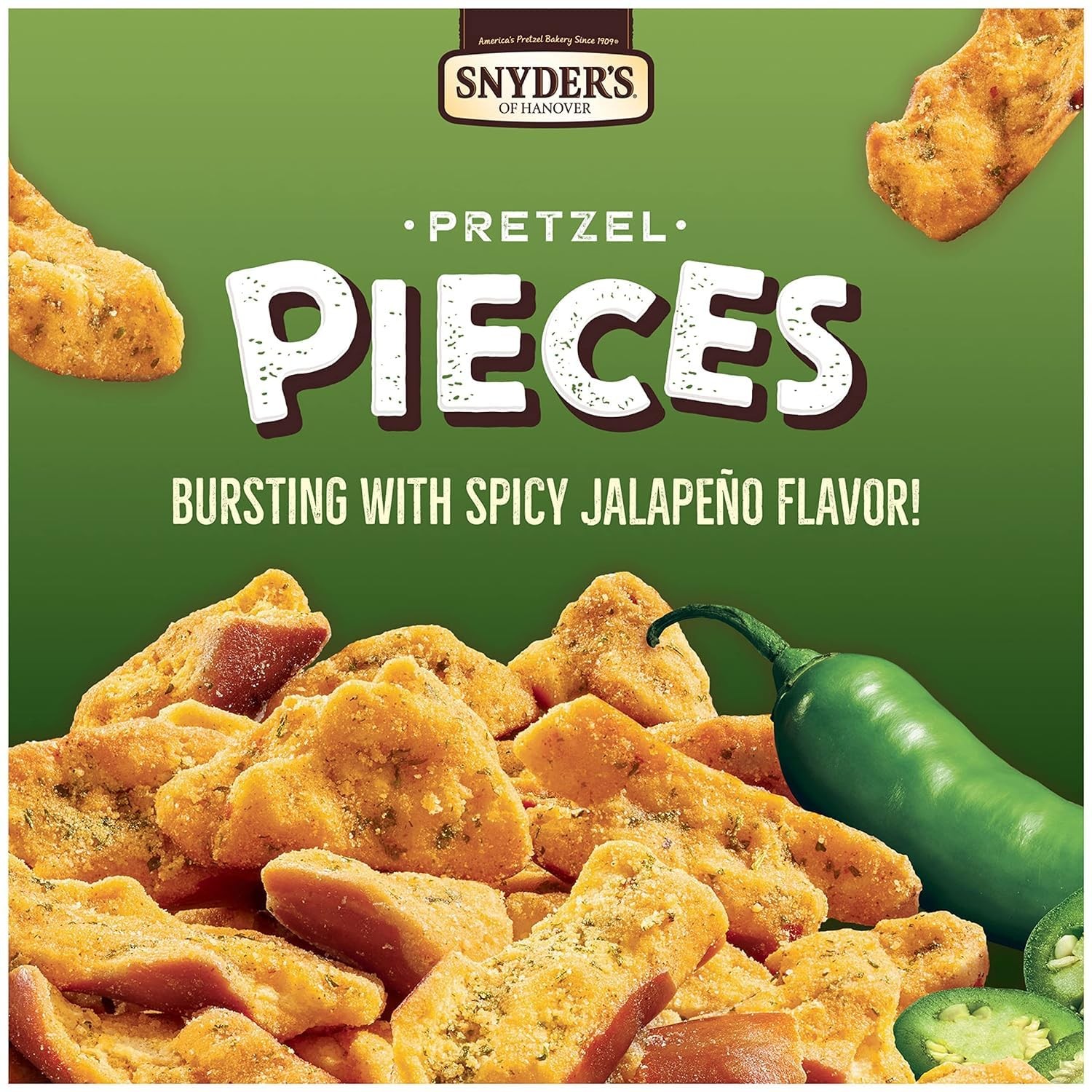 Snyder’s of Hanover Pretzel Pieces, Jalapeno, 2.25 oz Pack 12 bundled by…