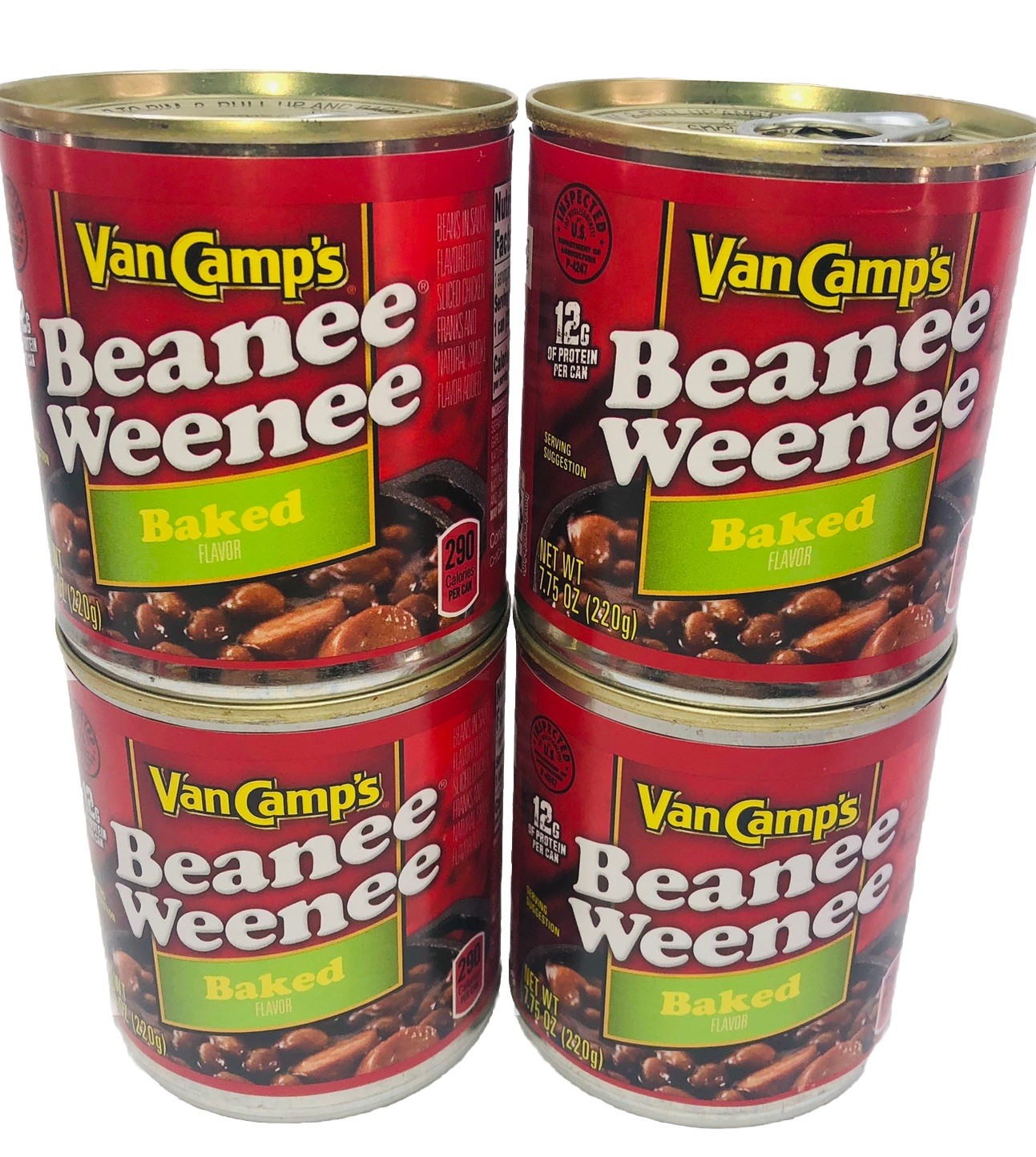 6 Van Camp’s Baked Beanee Weenee 7.75 oz can Beans Franks Hot Dogs Exp.11/2027