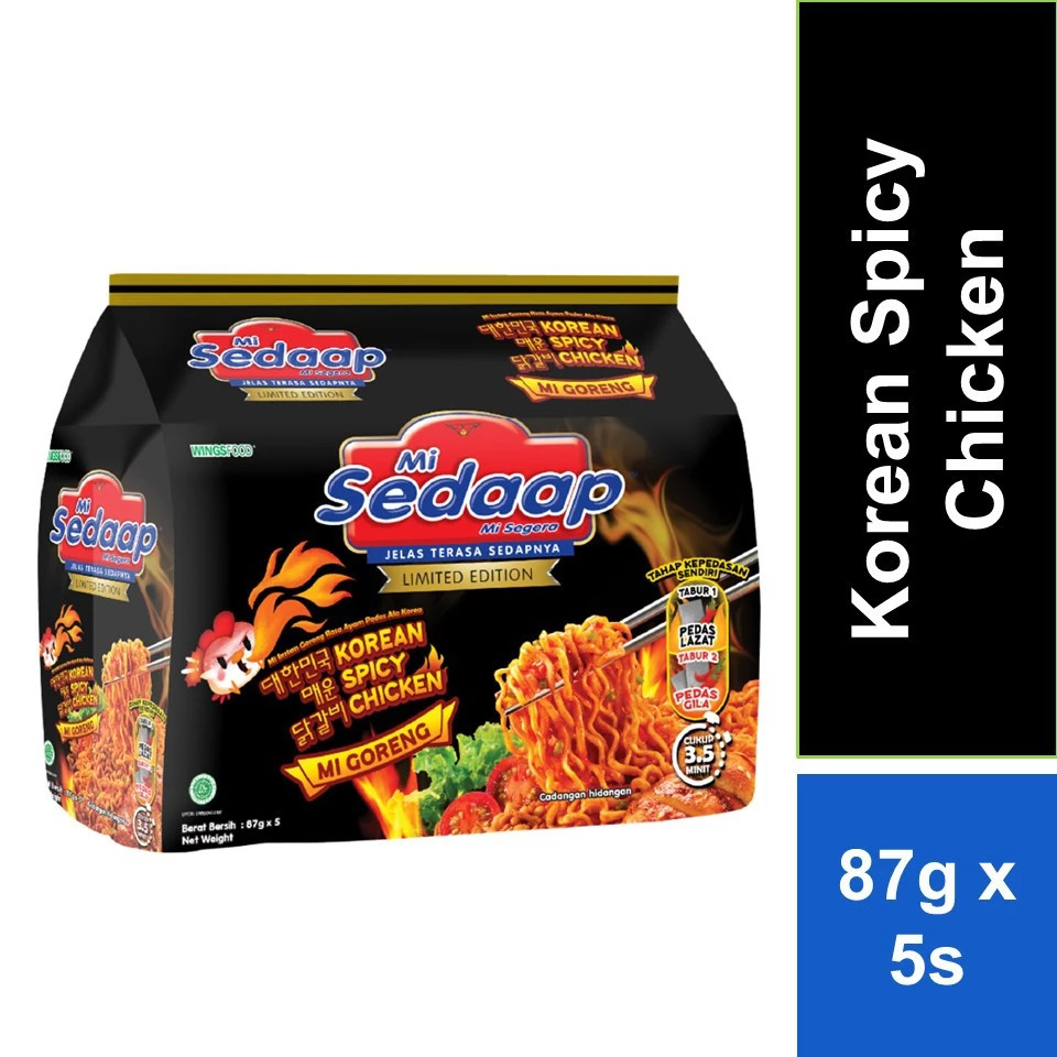 Spicy Instant Noodles – Mi Sedaap Korean Spicy Goreng 87g x 5
