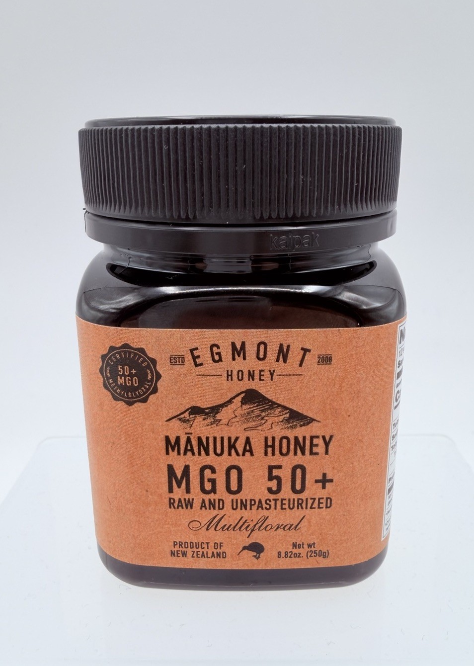 Egmont Manuka Honey MGO 50+ Raw & Unpasteurized Multifloral 8.82 oz (250g)