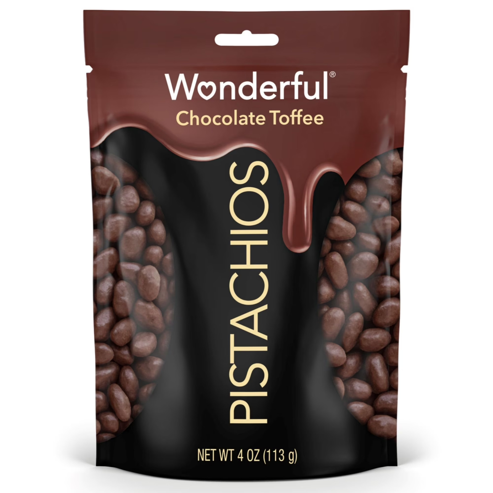 Wonderful Pistachios Chocolate Toffee, 4 Ounce Resealable Bag-free shipping
