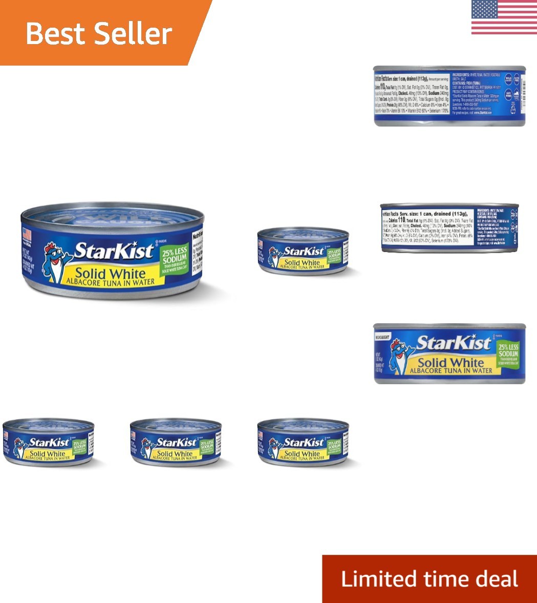 Versatile 5-Pack of Low Sodium Albacore Tuna for Healthy Meals – 5 oz Cans