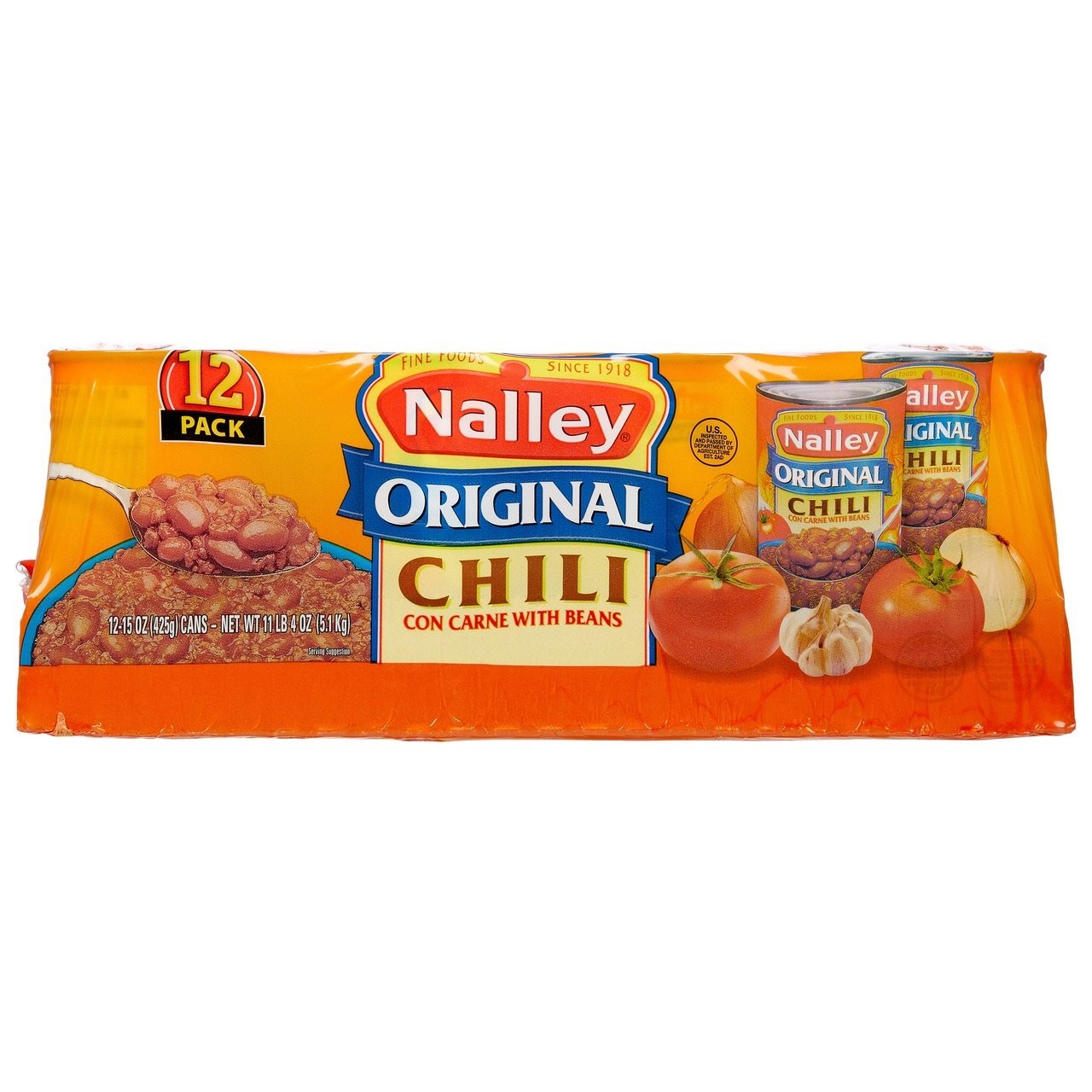 Nalley Original Chili with Beans, 15 oz., 12 pk.