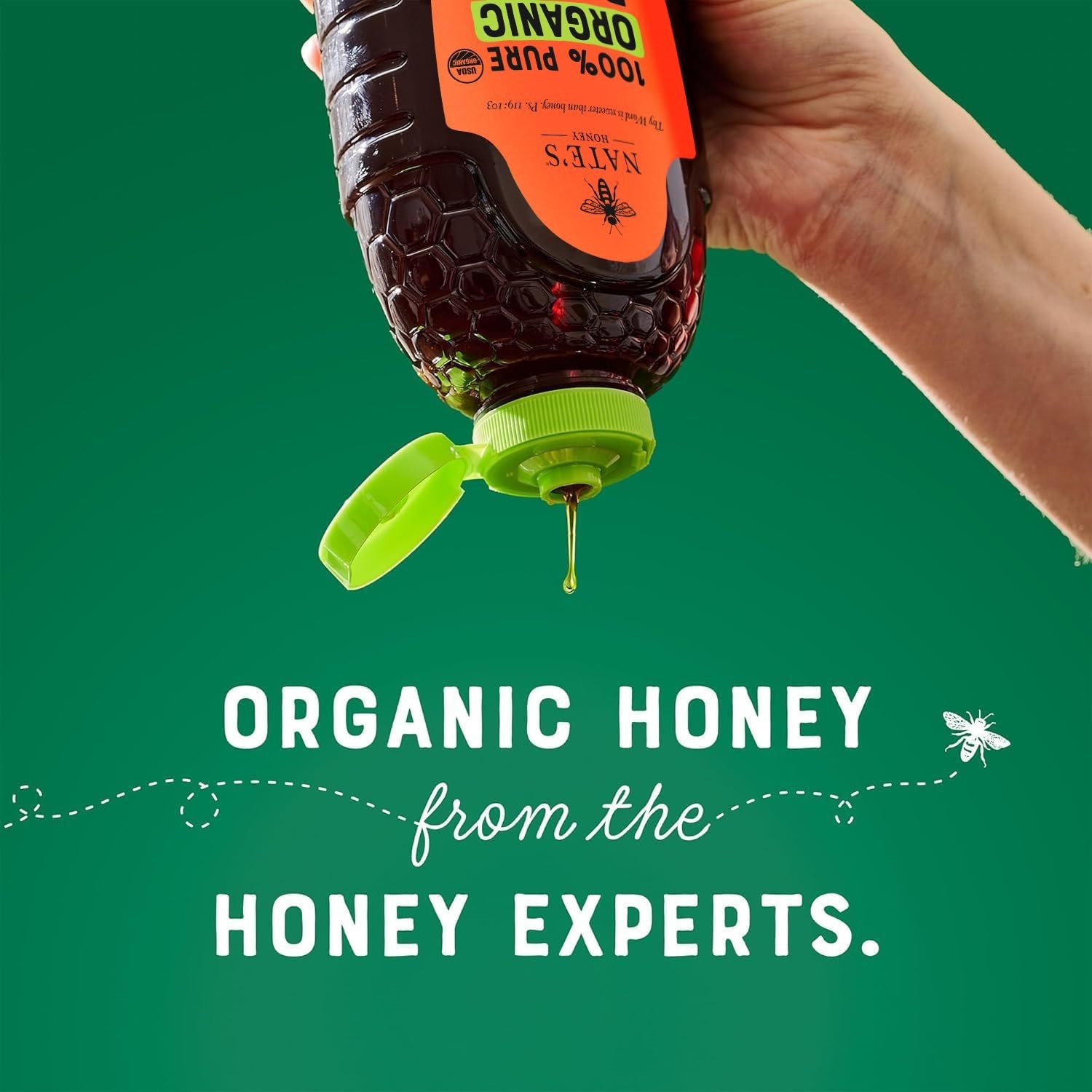 Nate’s Organic 100% Pure, Raw & Unfiltered Honey – USDA Certified Organic – 3…
