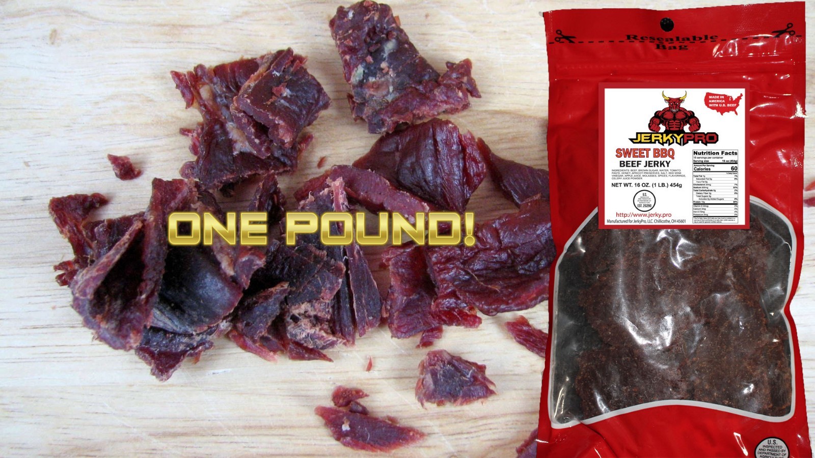 *National Jerky Award Winner* JerkyPro STEAK Beef Jerky *Free Shipping* 1 Pound