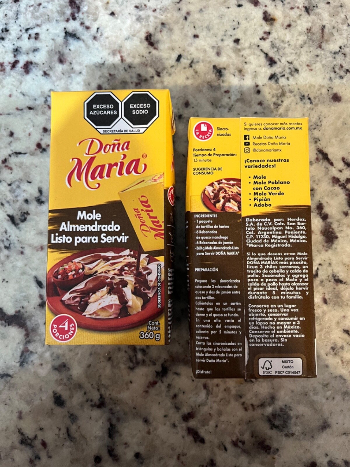 Almond Mole Sauce – Doña María brand 12.7 oz / serves 4 / Set of 2
