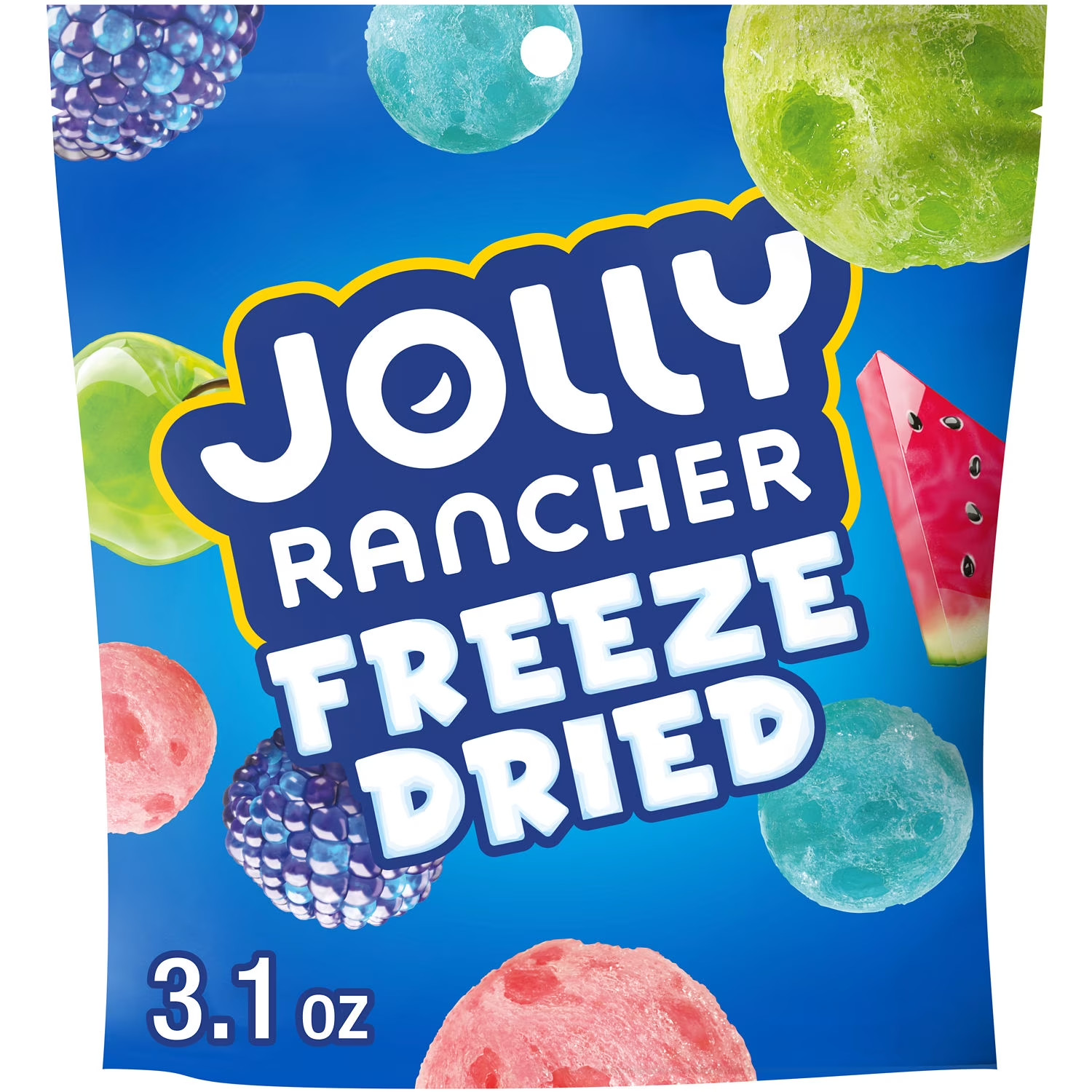 Jolly Rancher Freeze Dried Original Fruit Flavored Candy, Bag 3.1 oz
