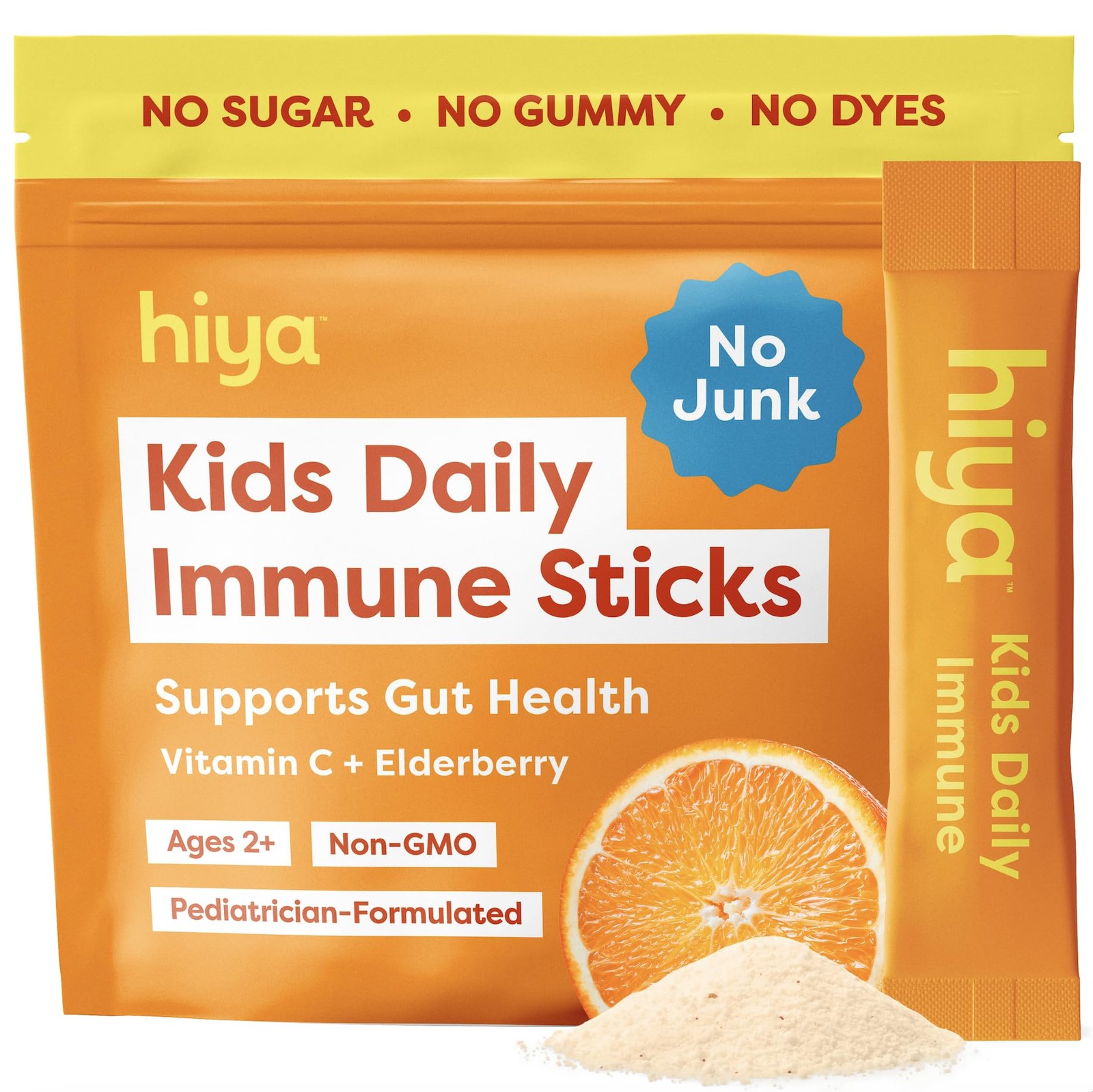 Hiya Kids Immune Support – Vitamin C, Elderberry & 1.25 Pound (Pack of 1)