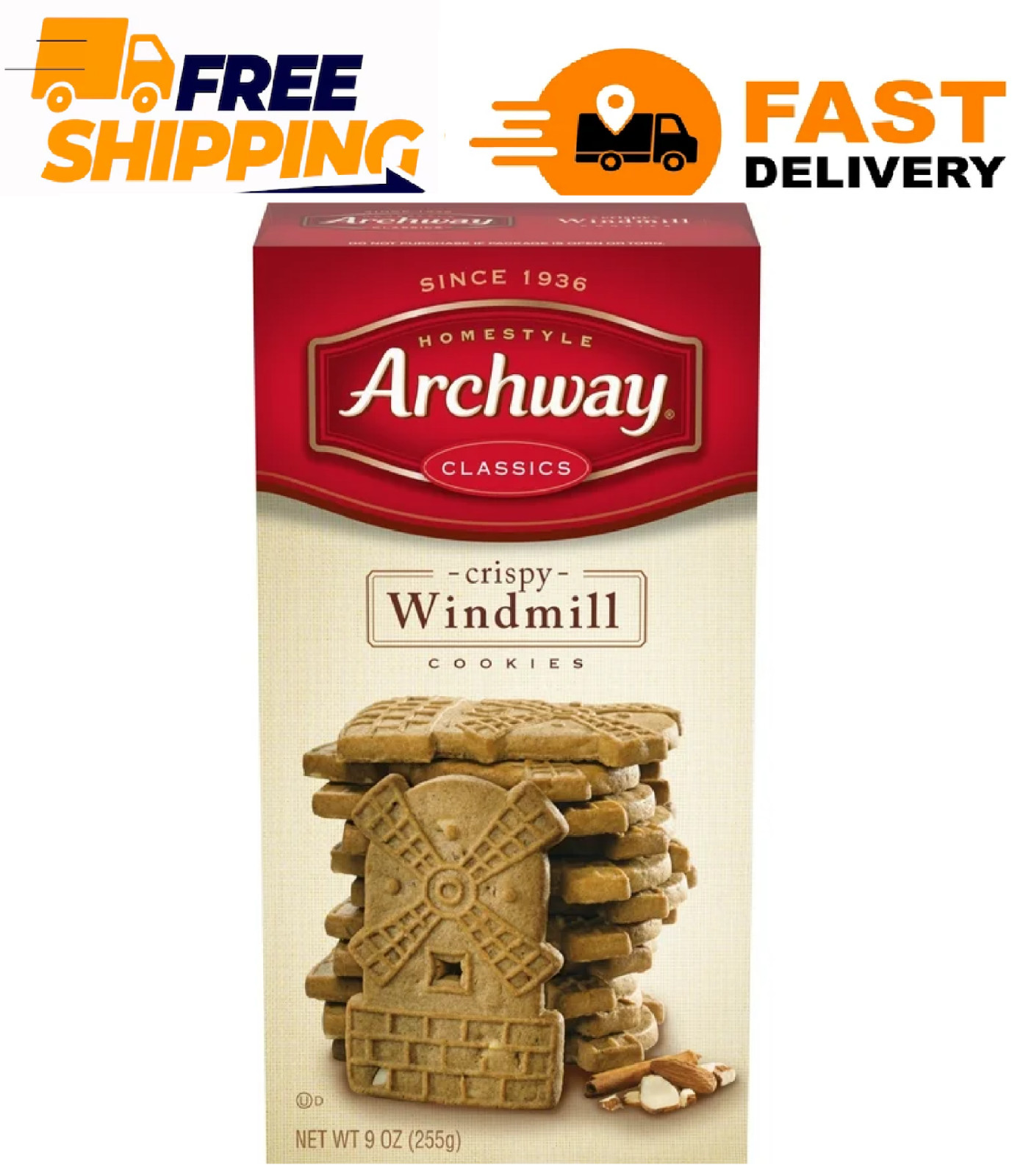Archway Cookies, Crispy Windmill Cookies, 9 oz Box