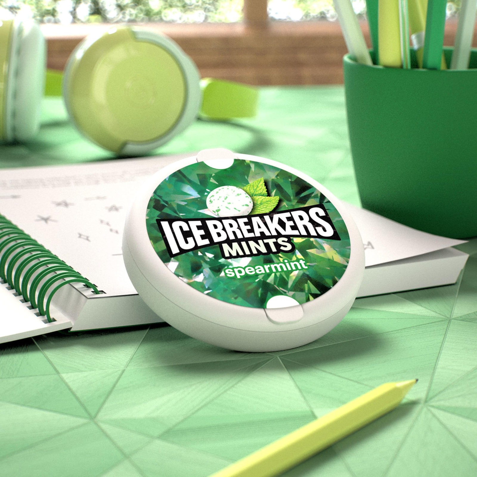 ICE BREAKERS Spearmint Sugar Free Mints Tins 1.5 oz 8 Count