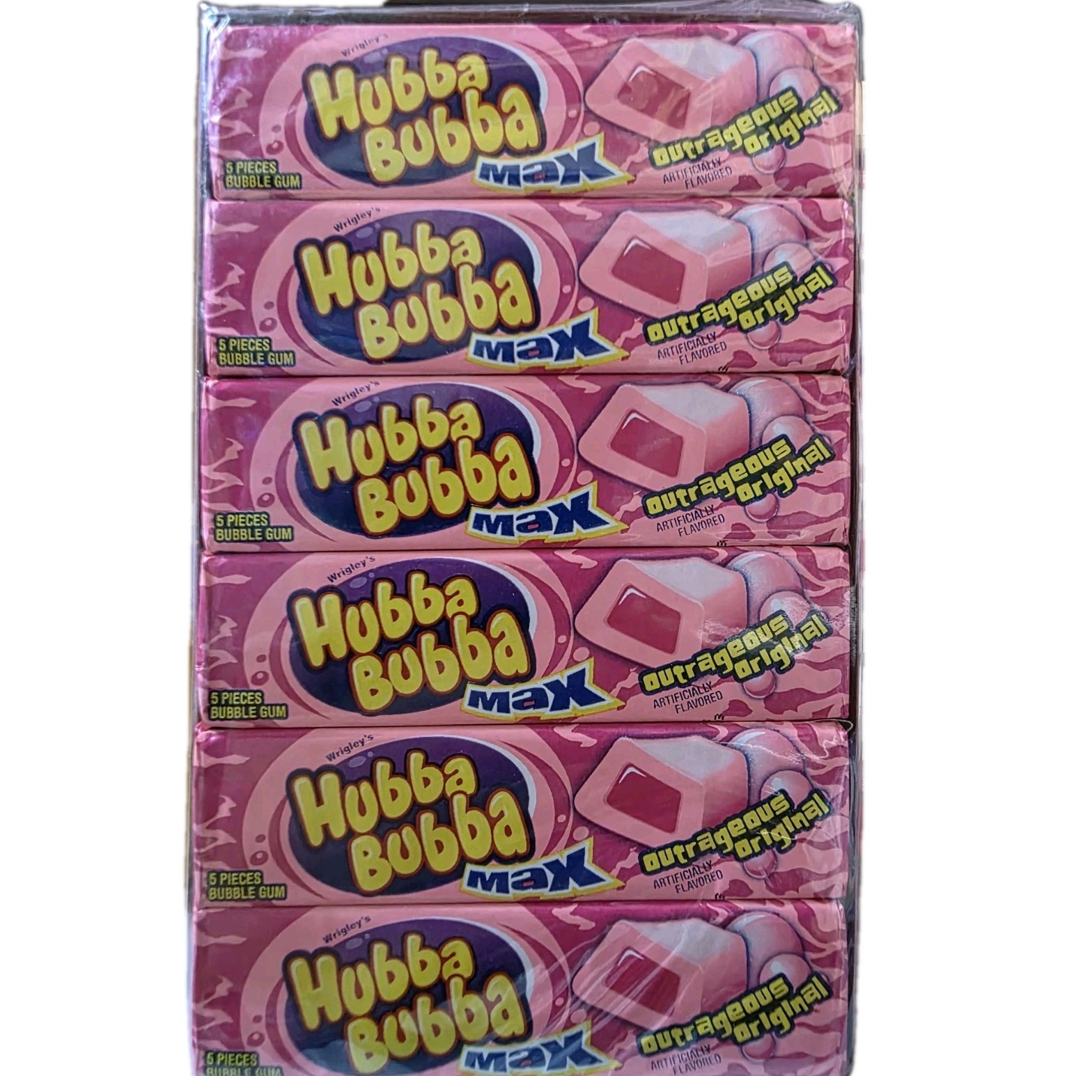 Wrigley Hubba Bubba Max Bubble Gum Candy, 18 CT/ 5 Pcs Each, Free Shipping