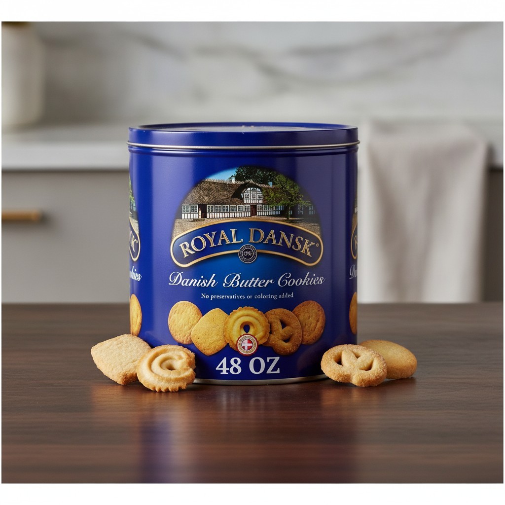 Danish Butter Cookies, Assorted Cookies in a Gift Tin, Great for Sharing